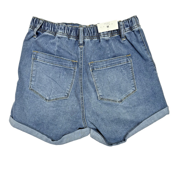 Judy Blue Cuffed Jogger Shorts Women's Size M High Waist Moisture Control NWT - Picture 2 of 8